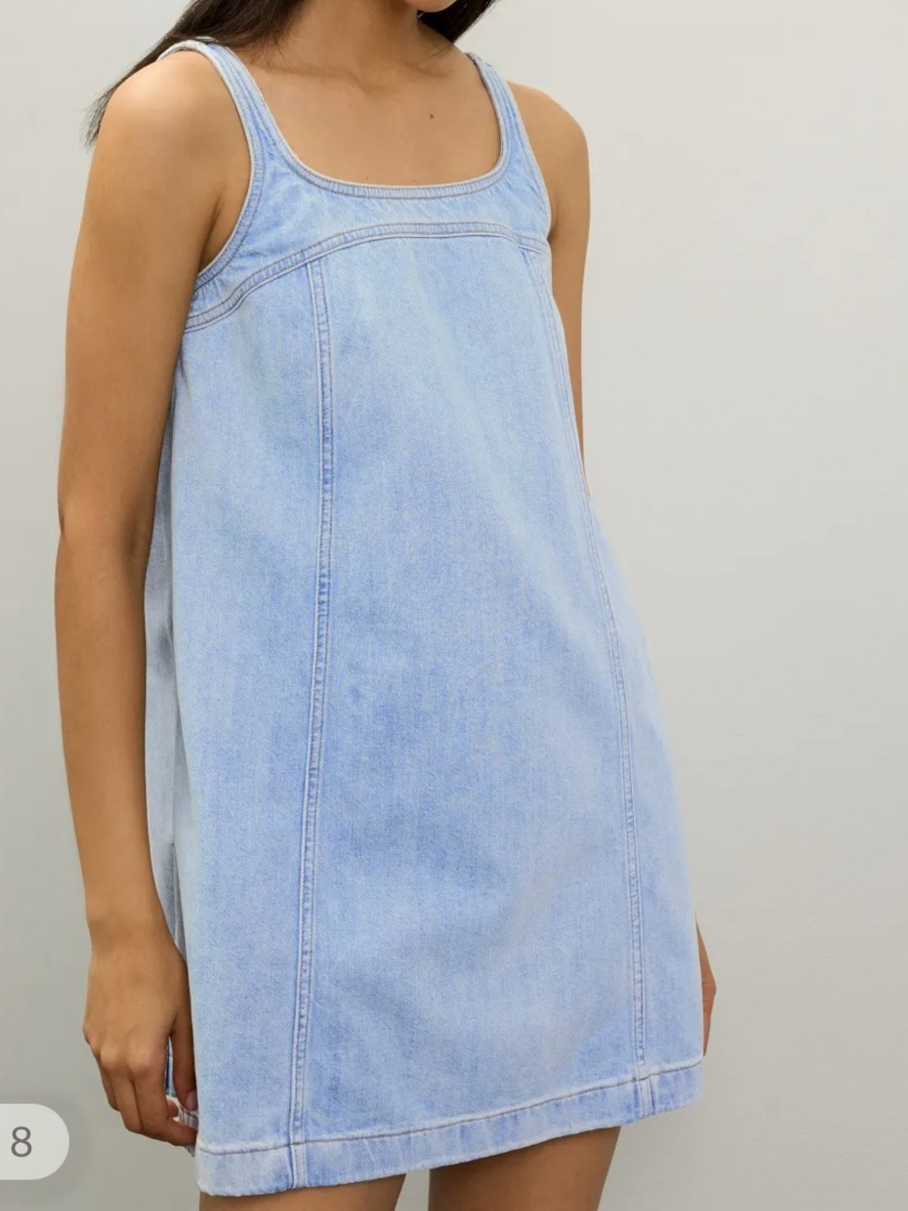 Madewell Light Blue Denim Tank Mini Dress